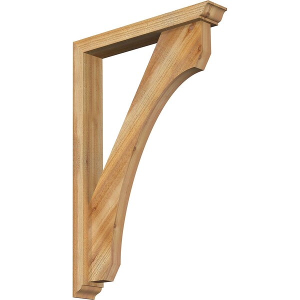 Ekena Millwork Legacy Traditional Rough Sawn Bracket w/ Offset Brace, Western Red Cedar, 4"W x 24"D x 36"H BKT0402X24X36LEC01RWR - main